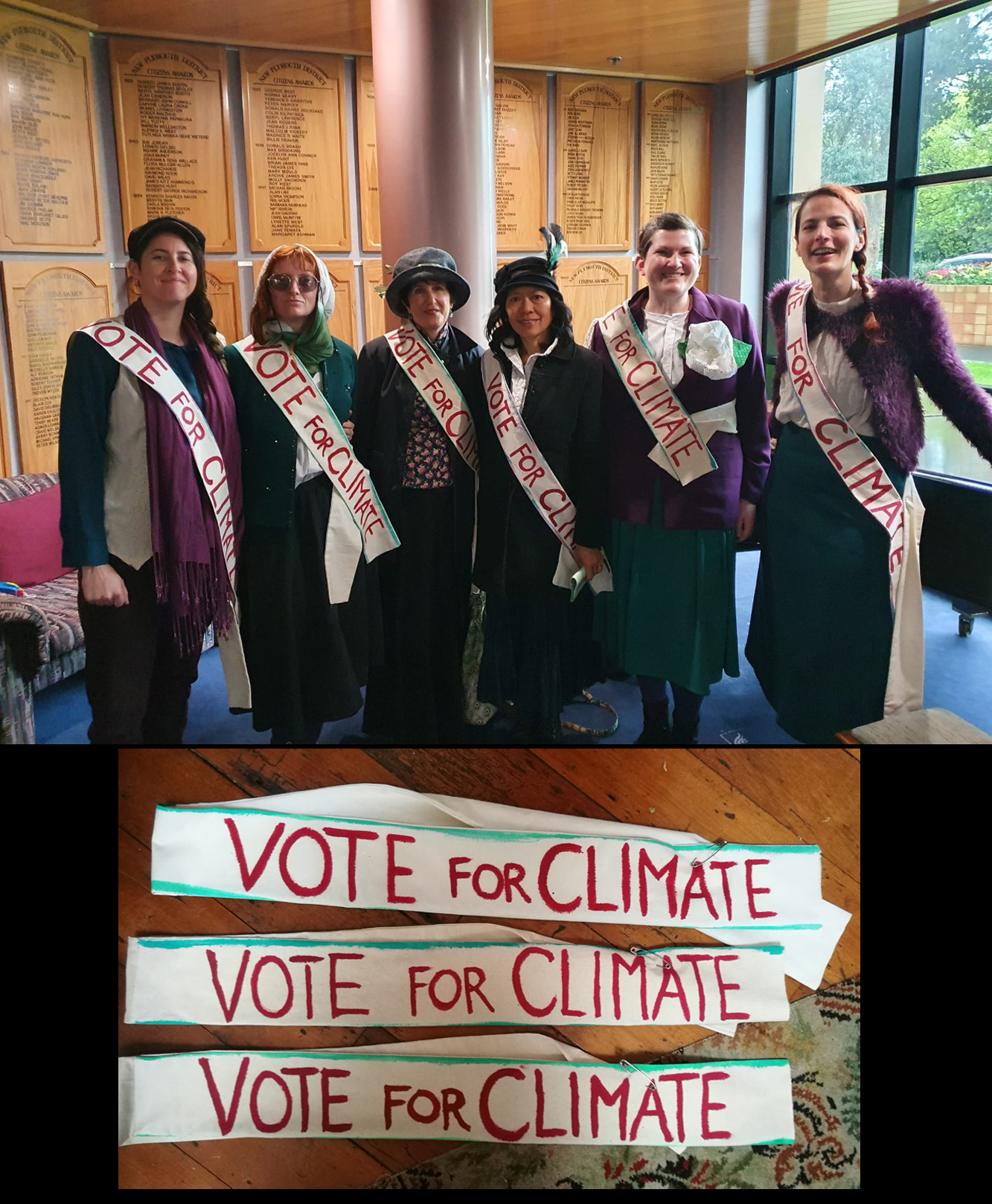 Climate Suffragettes-at-New Plymouth District Council.